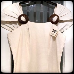 NWT DIMITRI DISENOS 100% NATURAL COTTON MAXI DRESS